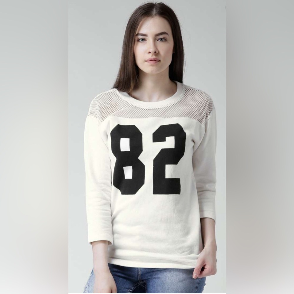 Forever 21 82 Sweatshirt with Mesh Neckline